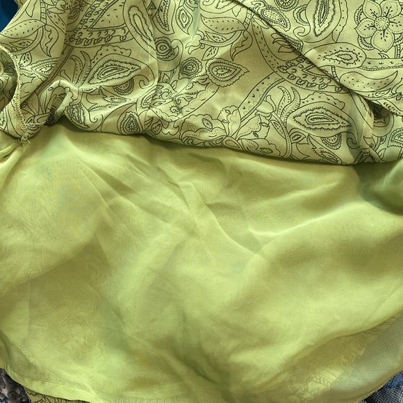 SOLD❣️❣️Vintage 90s/Y2K Green Paisley Ruffled Fairy Top✨ - Picture 7 of 8